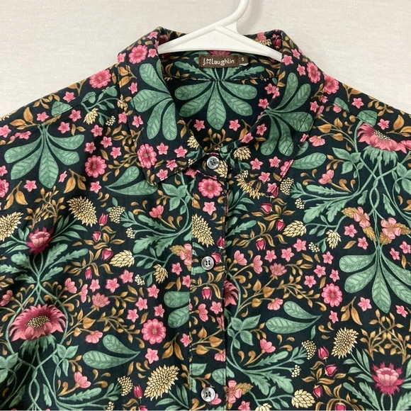 J. McLaughlin Floral Cotton Long Sleeve Button Down size Small - Picture 4 of 9
